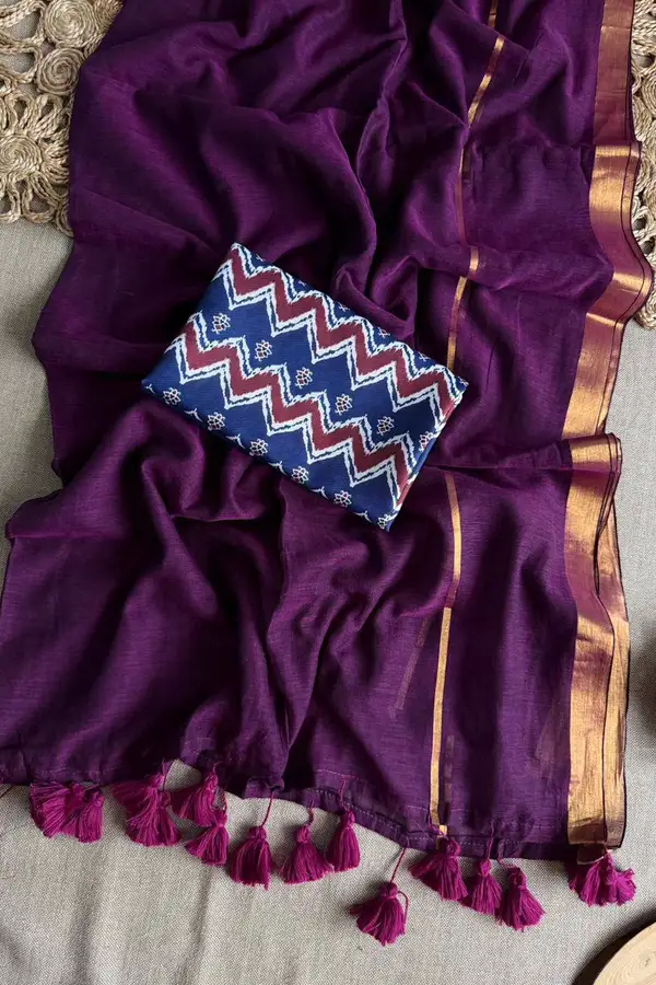 Mul cotton Jari Border - sarees saree at Sneha Collections Hyderabad
