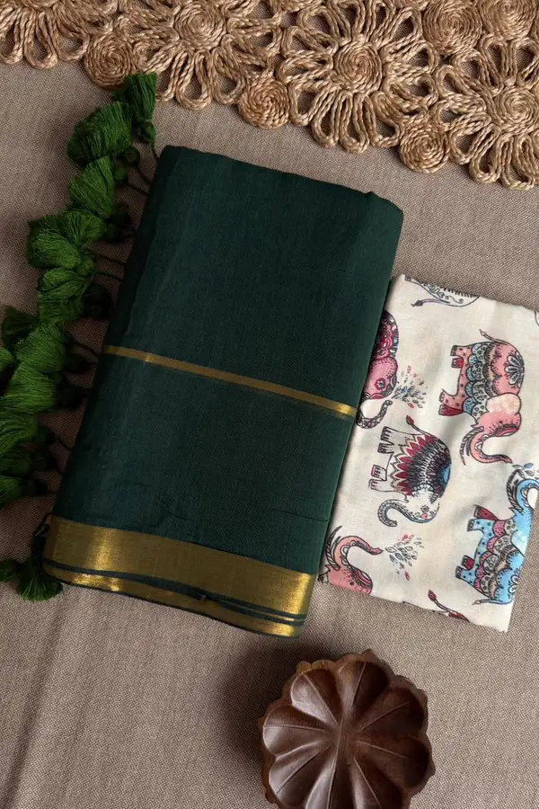 Mul cotton Jari Border With Fumka - sarees saree at Sneha Collections Hyderabad
