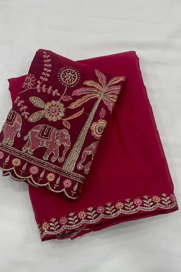 Star georgette saree - sarees saree at Sneha Collections Hyderabad
